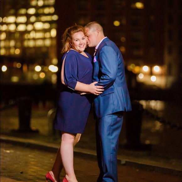 Navy Cocktail Dress - Picture 1 of 4